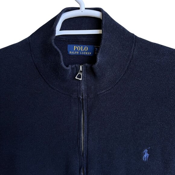 Polo Ralph Lauren Mens 3XB Navy 1/4 Zip Pullover Sweater Quiet Luxury Minimalist - Picture 4 of 11